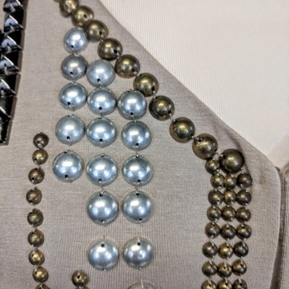 Caché Vintage Studded Boho Vest - Picture 5 of 6